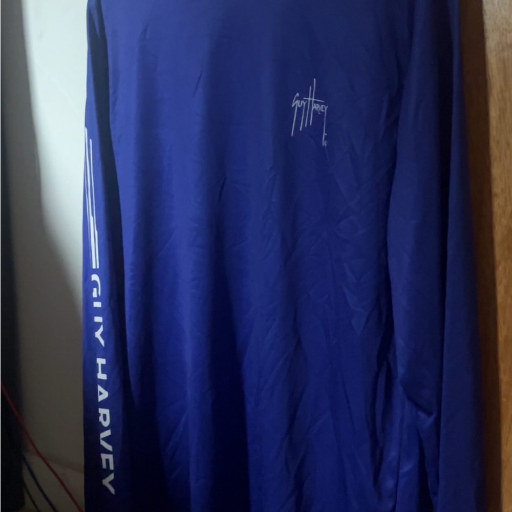 Guy Harvey Royal Blue Graphic Long Sleeve - Picture 1 of 2